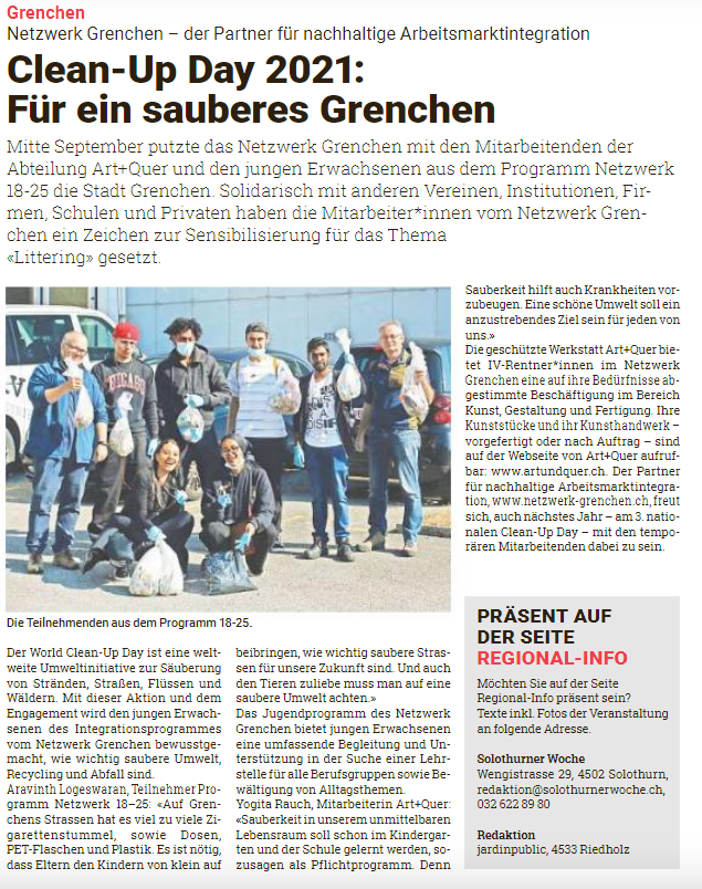 Artikel über Clean-up Day